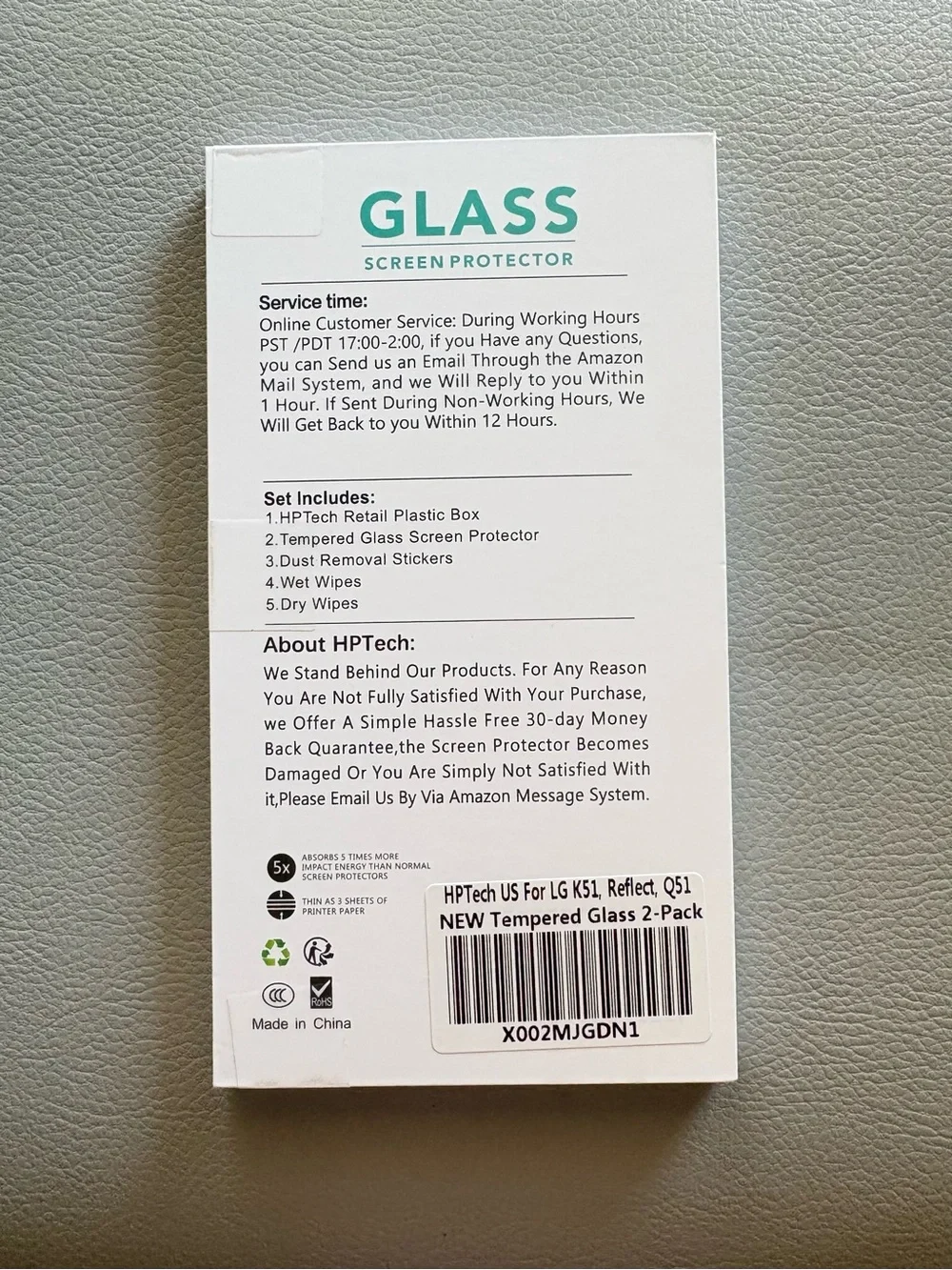 HPTech Tempered Glass Screen Protector